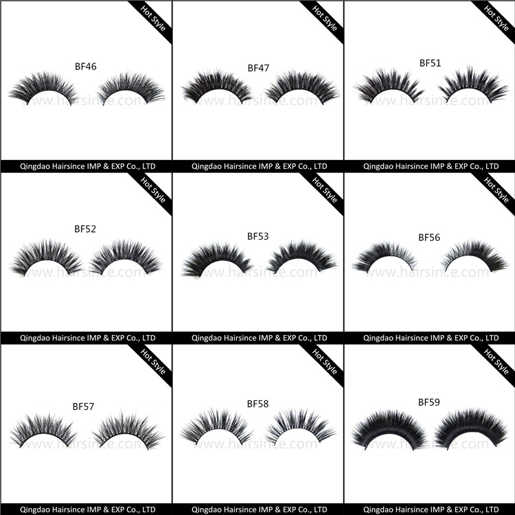 High quality false eyelashes, lashes extensions, mink hair lashes with free design lashes package for customers