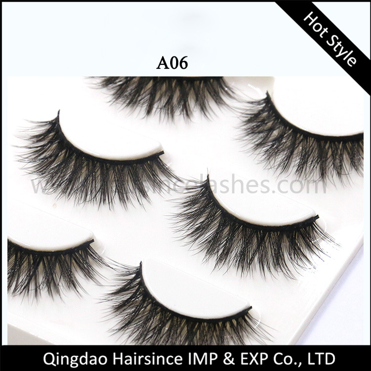 wholesale eyelash silk 3D faux mink lashes human hair eyelashes on sale