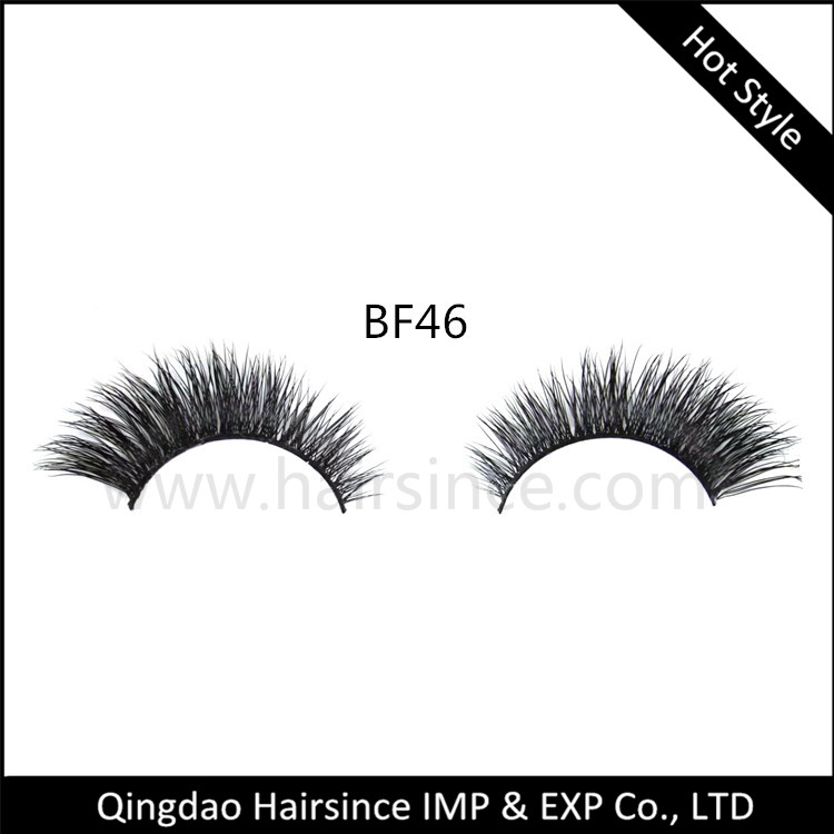 Hot Sale 3D Mink Lashes Real False Handmade Human Hair Beautiful Eyelash Extensions Makeup Sparse Soft mink Lash Wholesale