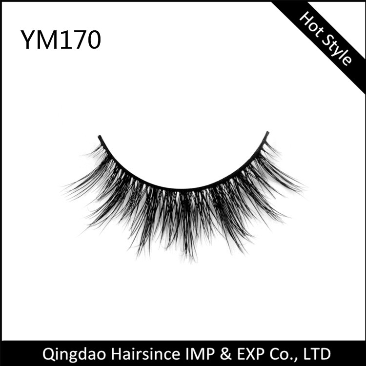 Popular 2018 style mink hair lashes, 3D mink eyelash, human hair lash on sale