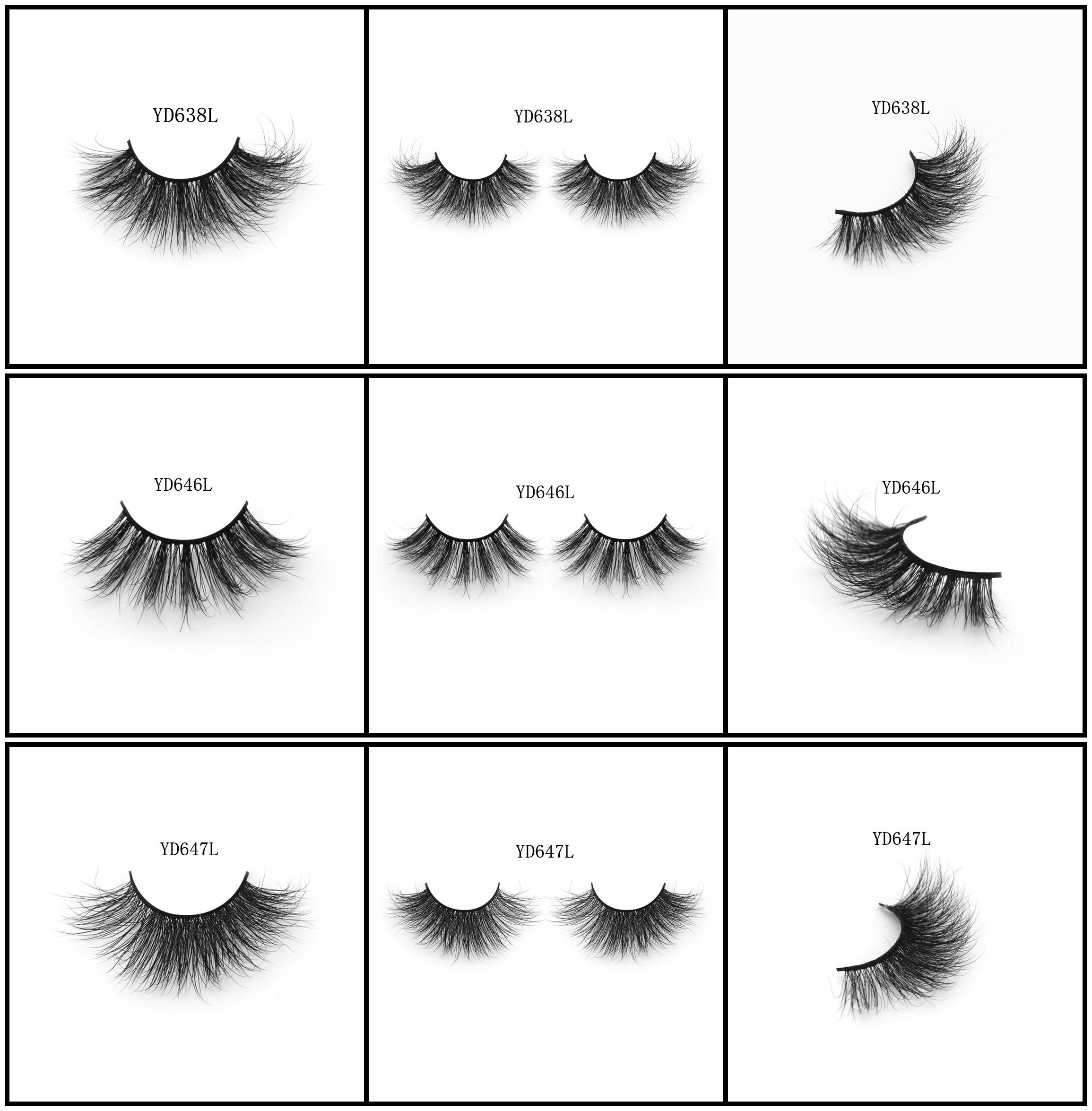 Quality mink hair lashes 3D long style natural style curls with amazing looks wholesale